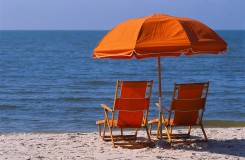 Beach Chairs Watching Ocean