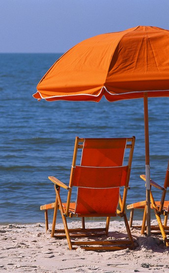 Beach Chairs Watching Ocean